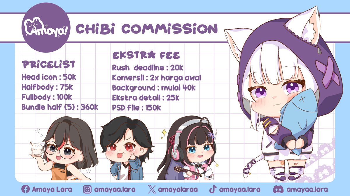 amayalaraa's tweet image. ✨️Retweet are appreciated ✨️
Commission open both local 🇮🇩 and international
Feel free to contact me on X or Discord : amayaa.lara
Read ToS on Vgen
vgen.co/amayaalara
Cek harga lokal style anime lewat DM
#VGen #VGenComms
#commissionopen #VGenOpen