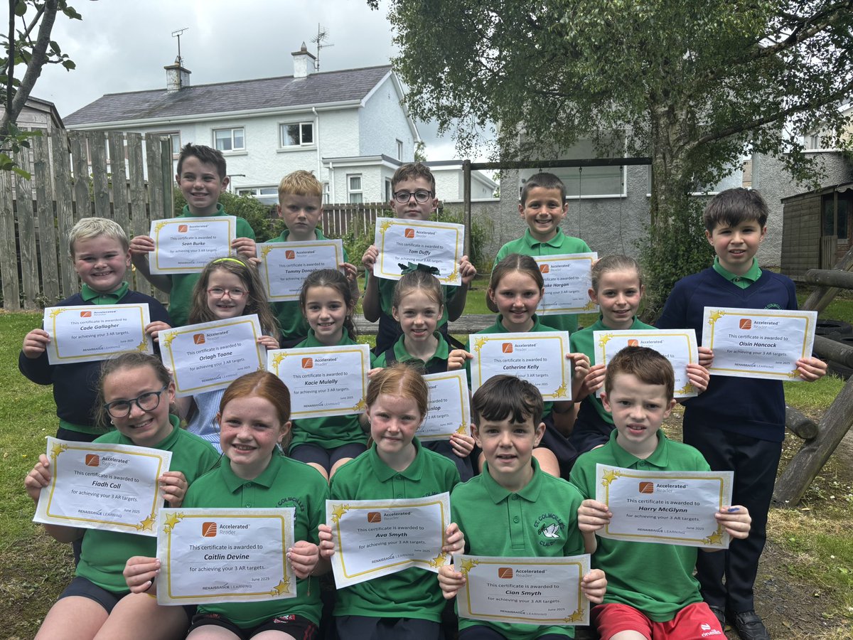 Congratulations to all the boys and girls who achieved all three targets in their AR Reading in Term 3. Amazing reading everyone. Thank you to Mrs Mc Glinchey and Gillian for coordinating AR in our school. 🎉🎉📚