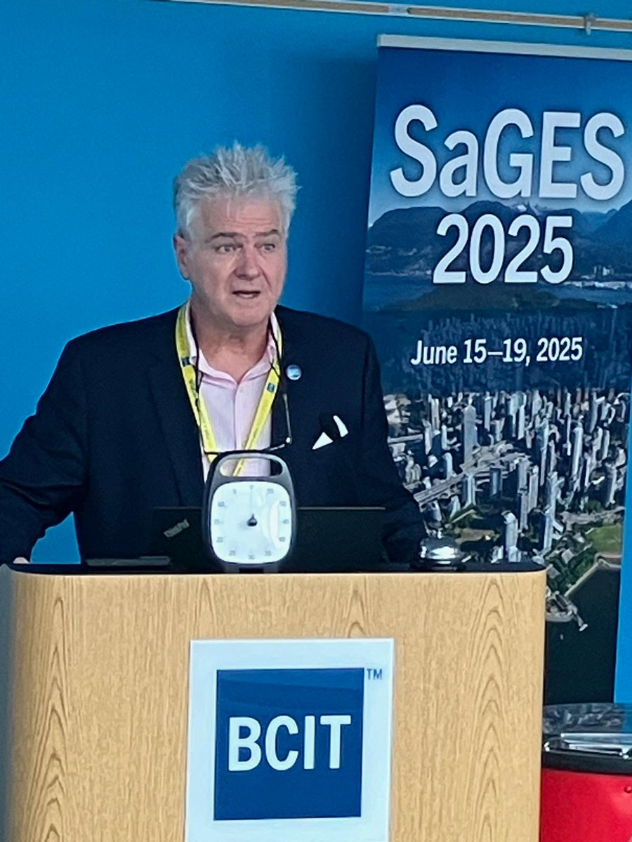 seabed2030's tweet image. 🇨🇦 @dhains_ottawa of the #Seabed2030 Strategic Advisory Group is in Vancouver for the 2025 SaGES conference hosted by @bcit Geomatics Department.
We're excited to meet with students and educators to highlight the role of the #Hydrospatial domain and ocean #mapping in geomatics.