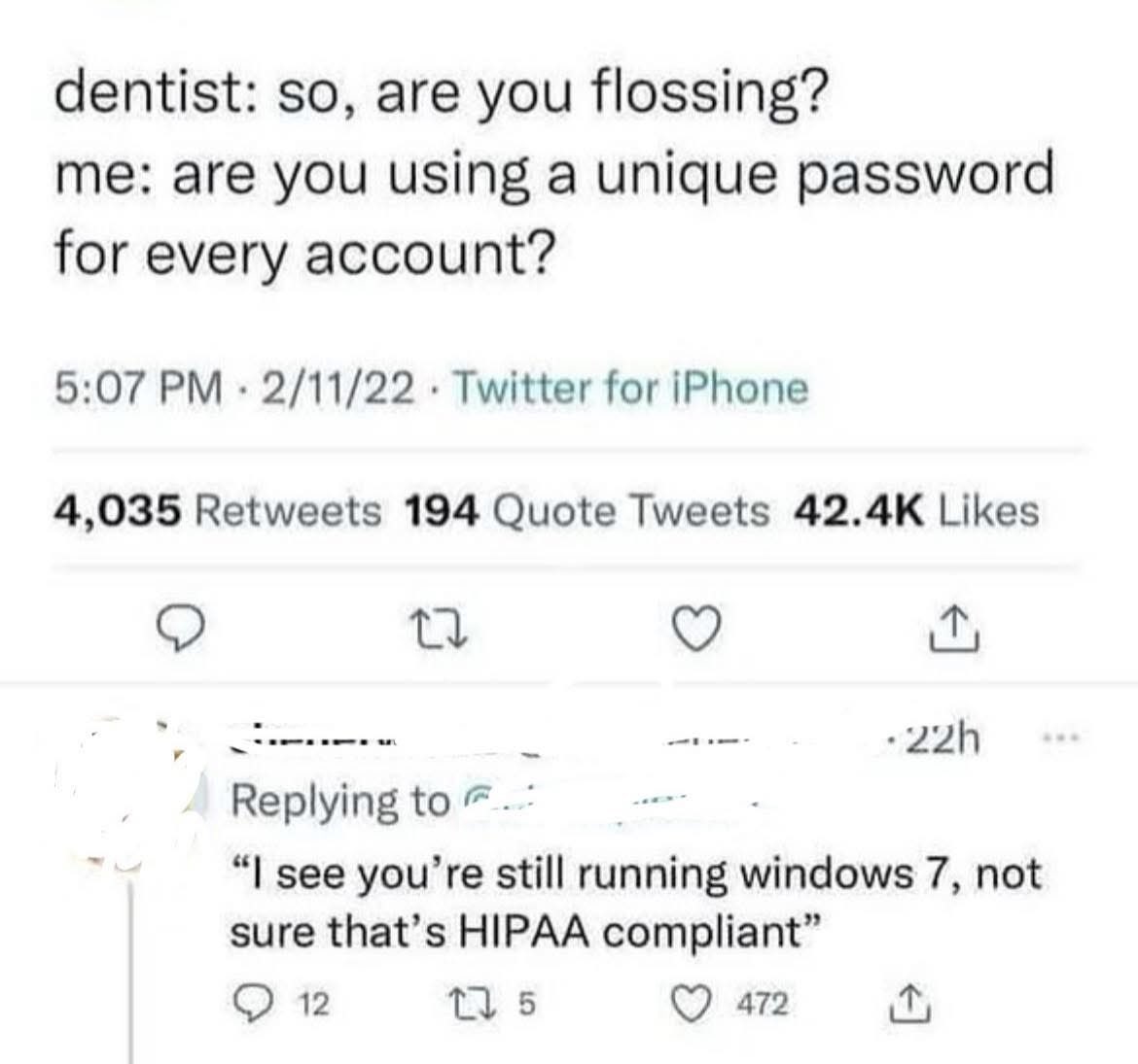 🦷 Dentists: I can help you with your cyber hygiene so you can hold your patients accountable for their dental hygiene!🪥