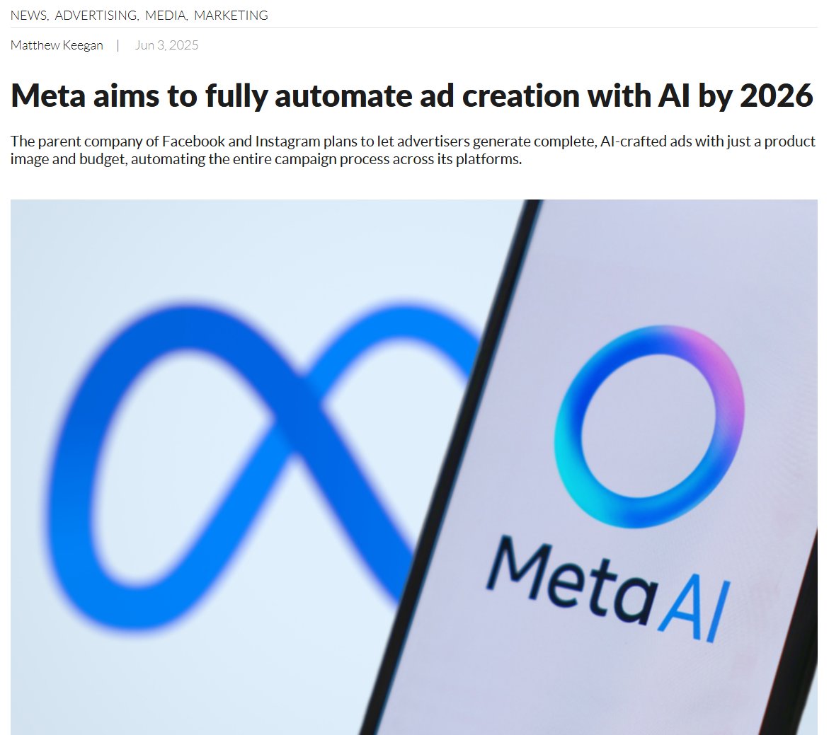 infinityengager's tweet image. Some folks are calling it the future of marketing.
Others - a creativity killer.

So here’s the question:
Would you trust AI to run your ads end-to-end?
Or is there always something humans do better?

Curious where you all stand on this.

Article source: campaignasia.com/article/meta-a……