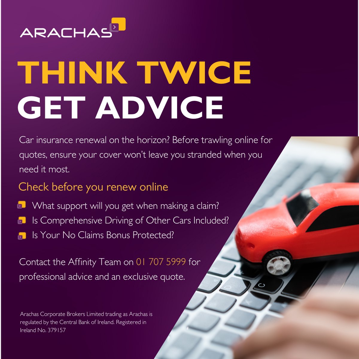 _ISCP_'s tweet image. Our Strategic Support Partner, Arachas Insurance, offers expert advice and cover that goes beyond standard online quotes. From claims support to no claims bonus protection — it’s cover designed with you in mind.
Visit arachas.ie/business/iscp/
#paidpartnership #choosechartered