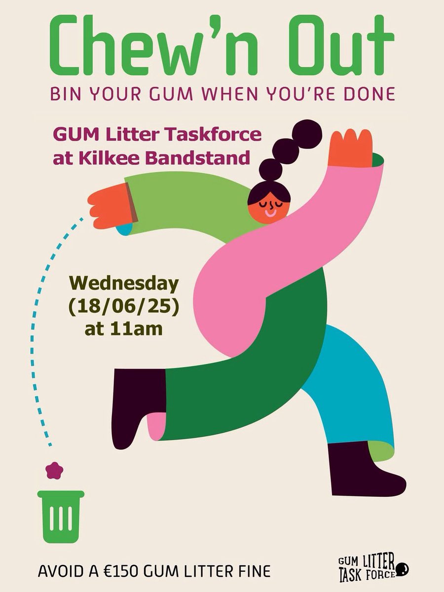 Greener Clare (@greenerclare) on Twitter photo Tomorrow at 11 AM – Clare Launch of the <a href="/GumLitterTF/">Gum Litter Taskforce</a> at Kilkee Bandstand
#Kilkee #GreenerClare #KeepClareClean Tomorrow at 11 AM – Clare Launch of the <a href="/GumLitterTF/">Gum Litter Taskforce</a> at Kilkee Bandstand
#Kilkee #GreenerClare #KeepClareClean