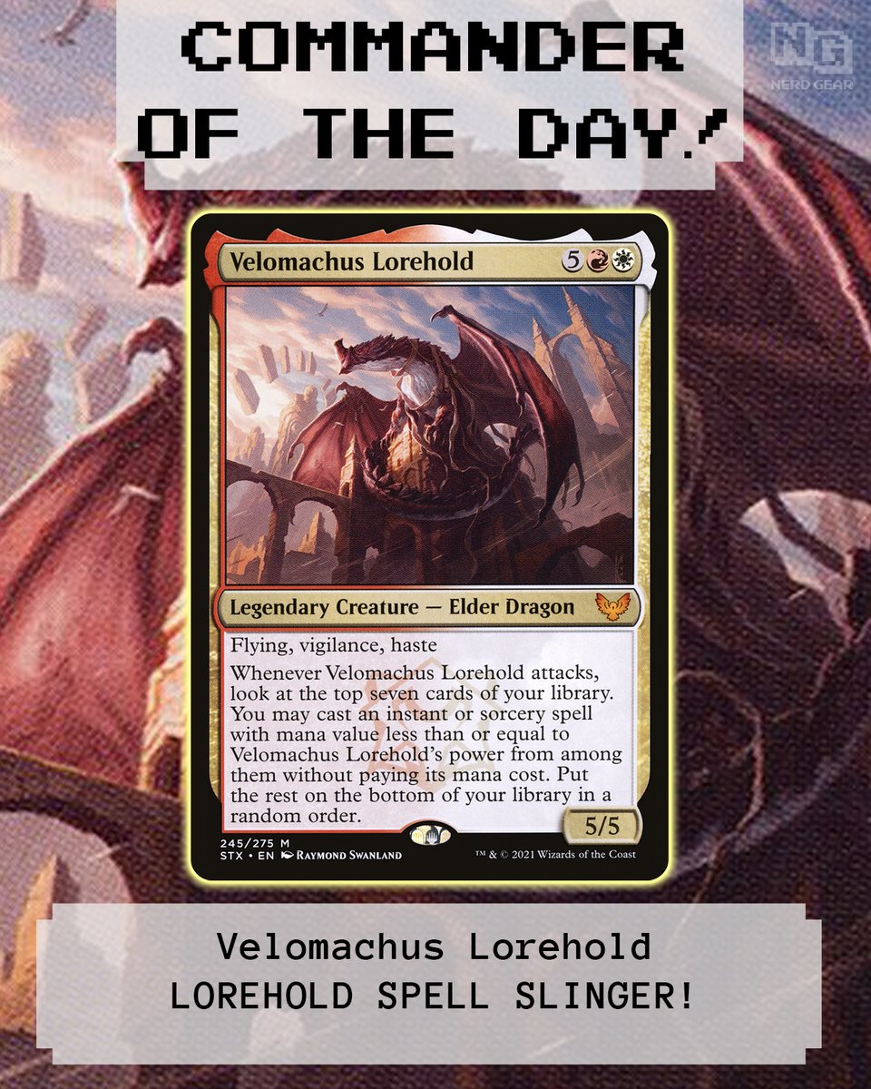 The Commander of the Day is Velomachus Lorehold! How would you build this Boros/Lorehold Spellslinger deck! #mtg #edh #commander #dailymtg #mtgcommunity #magic #magicthegathering #nerdgear #Lorehold #strixhaven The Commander of the Day is Velomachus Lorehold! How would you build this Boros/Lorehold Spellslinger deck! #mtg #edh #commander #dailymtg #mtgcommunity #magic #magicthegathering #nerdgear #Lorehold #strixhaven