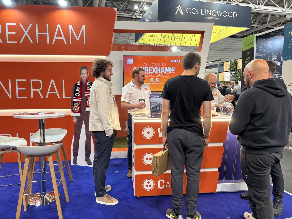 There was plenty of energy (and a lot of fun!) at the Wrexham Mineral Cables stand at #CEFLive25.

Thanks to everyone who stopped by for a chat… and a kickabout!

#WMC #WrexhamMineralCables #CEFLive25 #Football