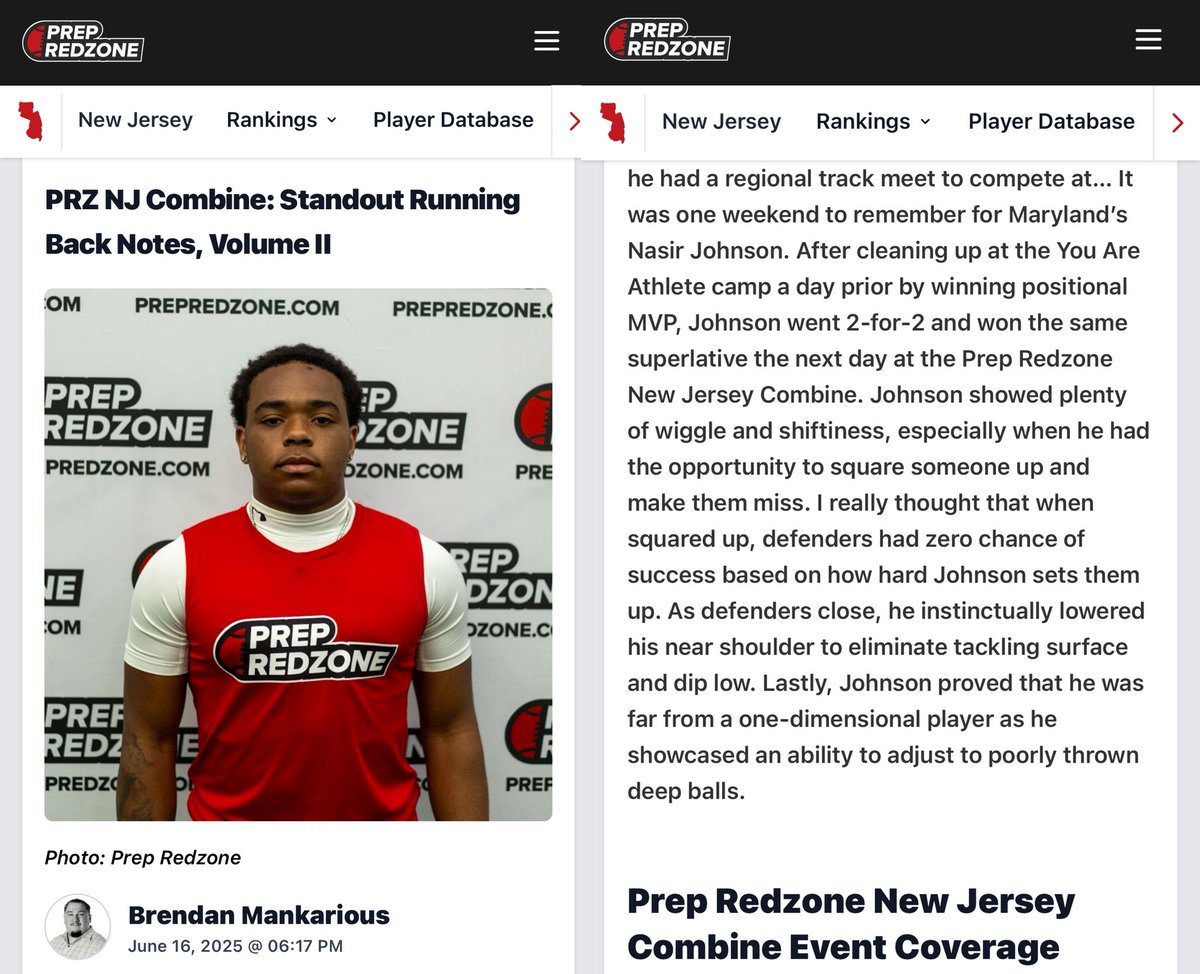 Nasir “Nas” Johnson (@nasirj27) on Twitter photo Thank you for the write up! <a href="/PrepRedzoneNJ/">Prep Redzone New Jersey</a> <a href="/PrepRedzoneMD/">Prep Redzone Maryland</a> <a href="/EdOBrienCFB/">EdOBrienCFB</a> <a href="/Preps_247/">AllStatePreps</a> <a href="/Stags_Football/">DeMatha Catholic Football</a> Thank you for the write up! <a href="/PrepRedzoneNJ/">Prep Redzone New Jersey</a> <a href="/PrepRedzoneMD/">Prep Redzone Maryland</a> <a href="/EdOBrienCFB/">EdOBrienCFB</a> <a href="/Preps_247/">AllStatePreps</a> <a href="/Stags_Football/">DeMatha Catholic Football</a>