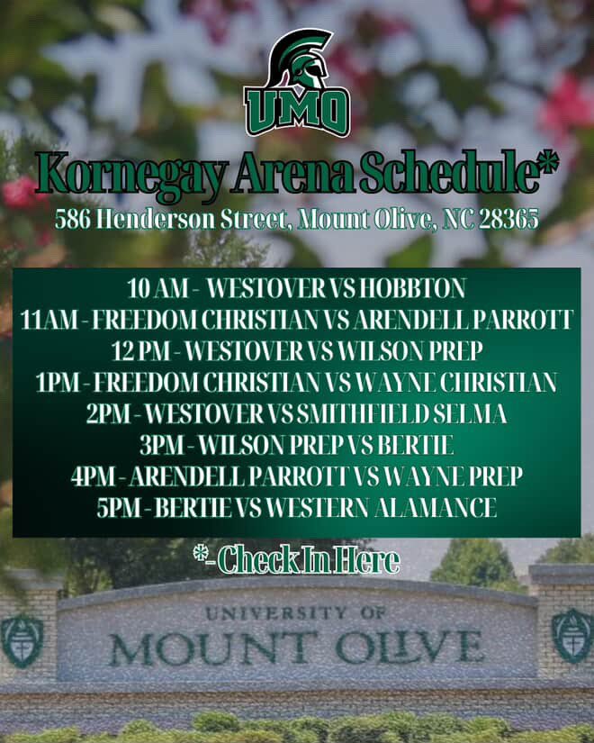 UMOMBB's tweet image. University of Mount Olive Team Camp!!

Schedule Below ⬇️ 

🏀 Saturday June 21st, games starting at 10am!

Hope to see you this Saturday!