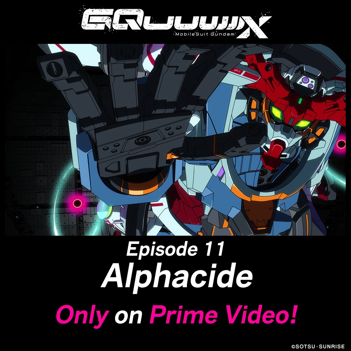 ◤Alphacide◢

Latest episode on Prime Video in over 240 countries and regions!
Please enjoy the latest episode on stream!

▼Prime Video
amazon.com/dp/B0CY9Q3TVR

Director: #鶴巻和哉 Kazuya Tsurumaki
#GQuuuuuuX #ジークアクス