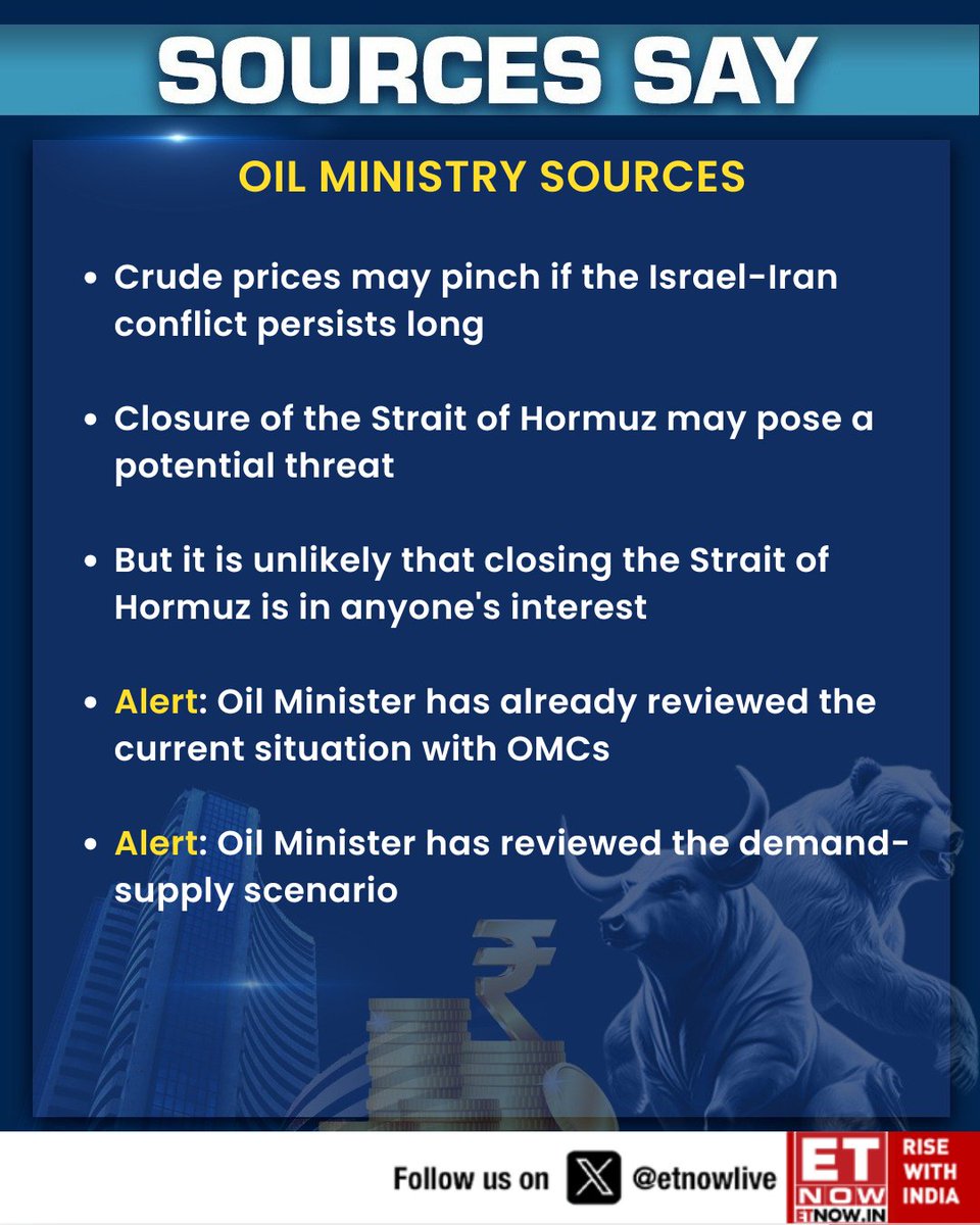 ET NOW (@etnowlive) on Twitter photo #Exclusive | “No dearth of oil supply in the market. India has already diversified its import basket,” Oil Ministry #sources to #ETNOW
#Crude #crude_oil #GlobalNews
<a href="/priyadarshi108/">Prakash Priyadarshi</a> #Exclusive | “No dearth of oil supply in the market. India has already diversified its import basket,” Oil Ministry #sources to #ETNOW
#Crude #crude_oil #GlobalNews
<a href="/priyadarshi108/">Prakash Priyadarshi</a>