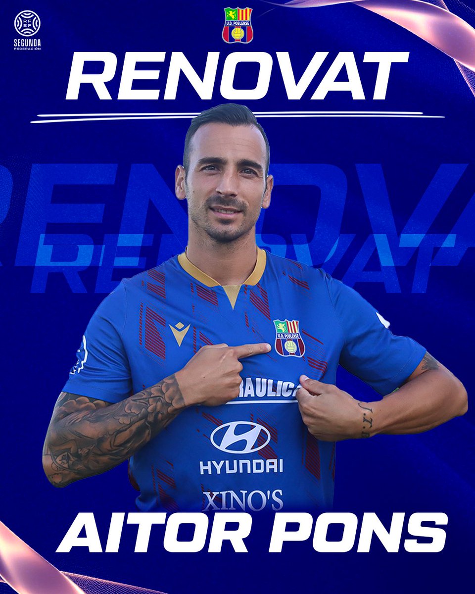 🫱🏻‍🫲🏽 | 𝗢𝗙𝗜𝗖𝗜𝗔𝗟

Aitor Pons renova amb la UD Poblense un any més ✍🏻

#AitorPons2026 #OrgullPobler