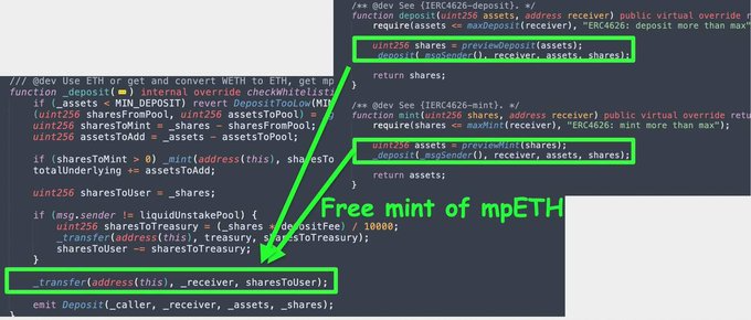 CoinGapeMedia's tweet image. 🚨 NEW: Hackers just exploited Meta Pool’s smart contracts, stealing 9,700 mpETH — worth approx $27 MILLION

Another DeFi protocol falls victim…

Is smart contract risk the biggest threat to Web3?

#MetaPool #DeFi #CryptoHack #Blockchain #Web3