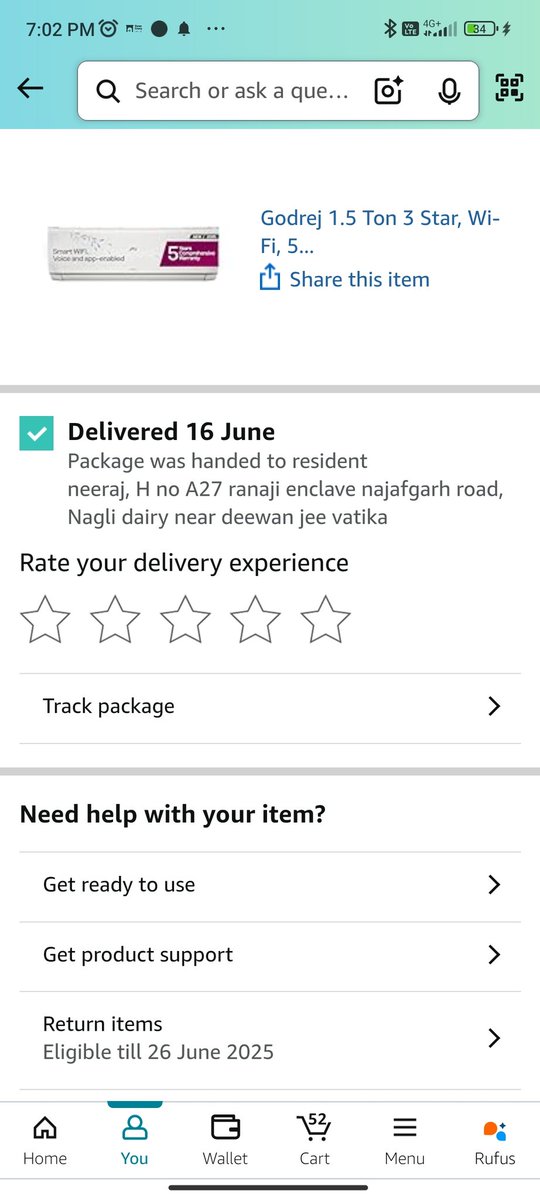 MdaPoint's tweet image. @amazonIN @GodrejAppliance
I got a new Godrej Split AC from Amazon, but technician installed it without vacuuming, which is against standard.

Complaint ID: 1503

No technician visit yet. Please resolve urgently!

#AmazonIndia #GodrejAC #ACIssue #CustomerSupport