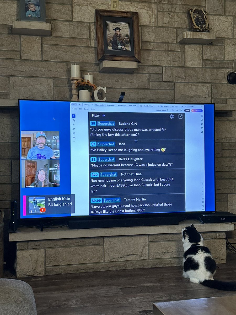 I’m on verdict watch with <a href="/defense_diaries/">Defense Diaries</a>, but Lucy is just waiting for some cat tv. 🤣