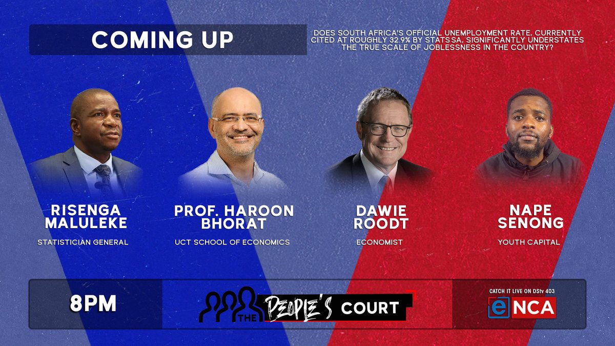 Development Policy Research Unit (DPRU) (@dpru_uct) on Twitter photo Join eNCA tonight at 8pm for an episode of The People's Court. Amongst the experts featured on tonight’s show will be Prof Haroon Bhorat, the Director at the Development Policy Research Unit based at the School of Economics, University of Cape Town <a href="/HaroonBhorat/">Haroon Bhorat</a> <a href="/TimothyKohler/">Tim Köhler</a> Join eNCA tonight at 8pm for an episode of The People's Court. Amongst the experts featured on tonight’s show will be Prof Haroon Bhorat, the Director at the Development Policy Research Unit based at the School of Economics, University of Cape Town <a href="/HaroonBhorat/">Haroon Bhorat</a> <a href="/TimothyKohler/">Tim Köhler</a>
