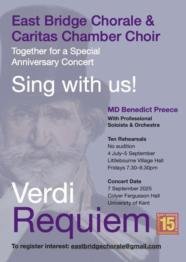 Benedict Preece (@benedictpreece) on Twitter photo For singers in East Kent this summer to celebrate 15 years of my choral society. Joint with <a href="/caritas_choir/">Caritas ChamberChoir</a> For singers in East Kent this summer to celebrate 15 years of my choral society. Joint with <a href="/caritas_choir/">Caritas ChamberChoir</a>