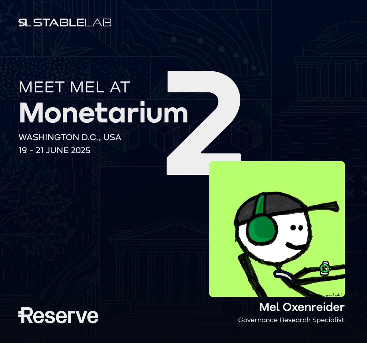 StableLab (@stablelab) on Twitter photo Mel, our Governance Researcher, is off to Washington, D.C. to take part in Monetarium 2 by <a href="/reserveprotocol/">Reserve π</a> πΊπΈ
If you're in the area and want to chat delegation, incentive mechanisms, or the practical side of governance, say hi!
ποΈ June 19β21
π InterContinental at The Wharf Mel, our Governance Researcher, is off to Washington, D.C. to take part in Monetarium 2 by <a href="/reserveprotocol/">Reserve π</a> πΊπΈ
If you're in the area and want to chat delegation, incentive mechanisms, or the practical side of governance, say hi!
ποΈ June 19β21
π InterContinental at The Wharf