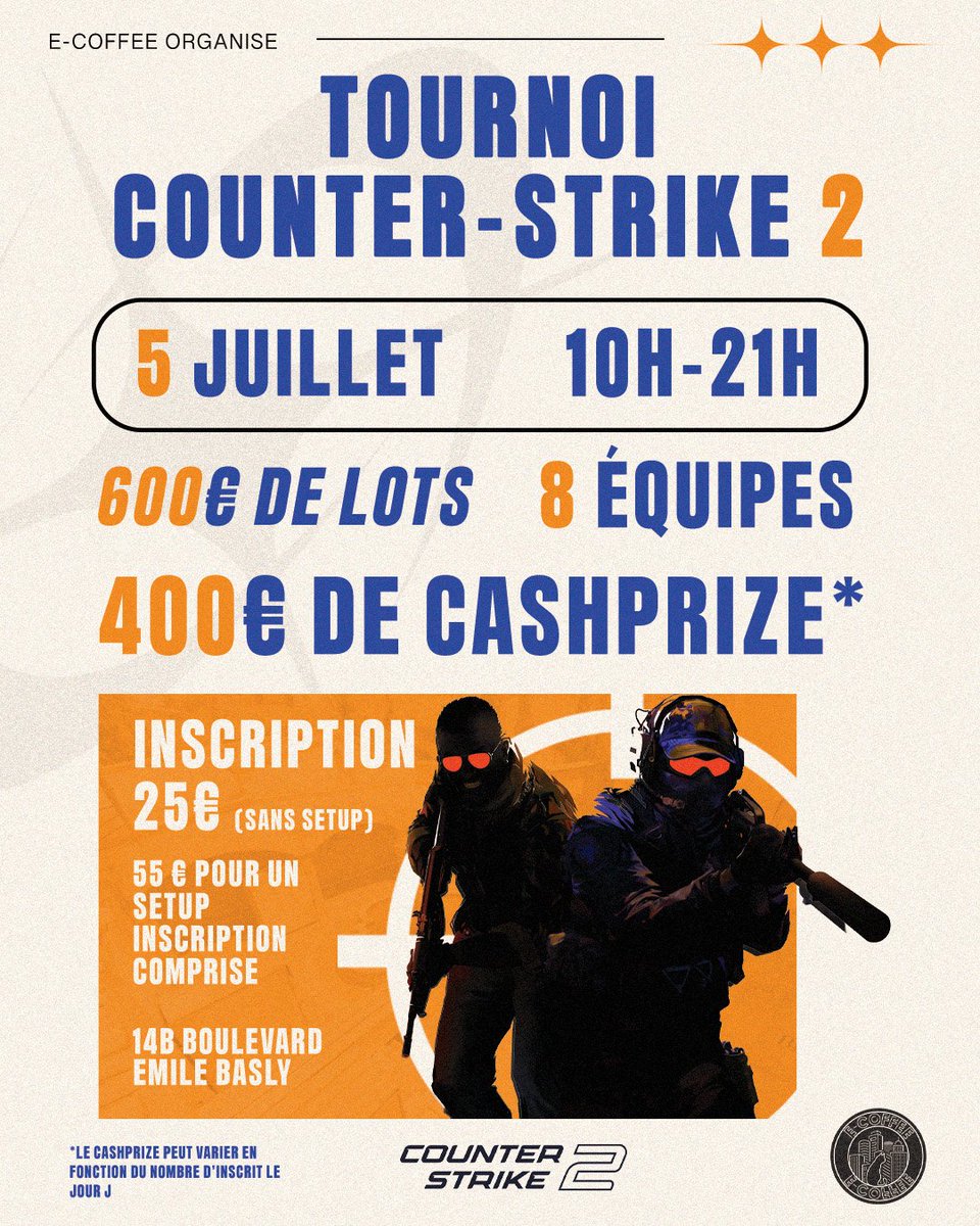 Robi (@robi_ow) on Twitter photo Hello Twitter ! J'espère que vous allez bien 😊
J'ai un petit message pour les FAN de CS 
Si vous avez envie de faire une p’tite LAN dans le Nord, <a href="/E_coffeeLens/">E-coffee</a>  organise un tournoi CS auquel je vais participer 🔥
Ramenez vos meilleurs mates et venez tenter votre chance 💪
Ça Hello Twitter ! J'espère que vous allez bien 😊
J'ai un petit message pour les FAN de CS 
Si vous avez envie de faire une p’tite LAN dans le Nord, <a href="/E_coffeeLens/">E-coffee</a>  organise un tournoi CS auquel je vais participer 🔥
Ramenez vos meilleurs mates et venez tenter votre chance 💪
Ça