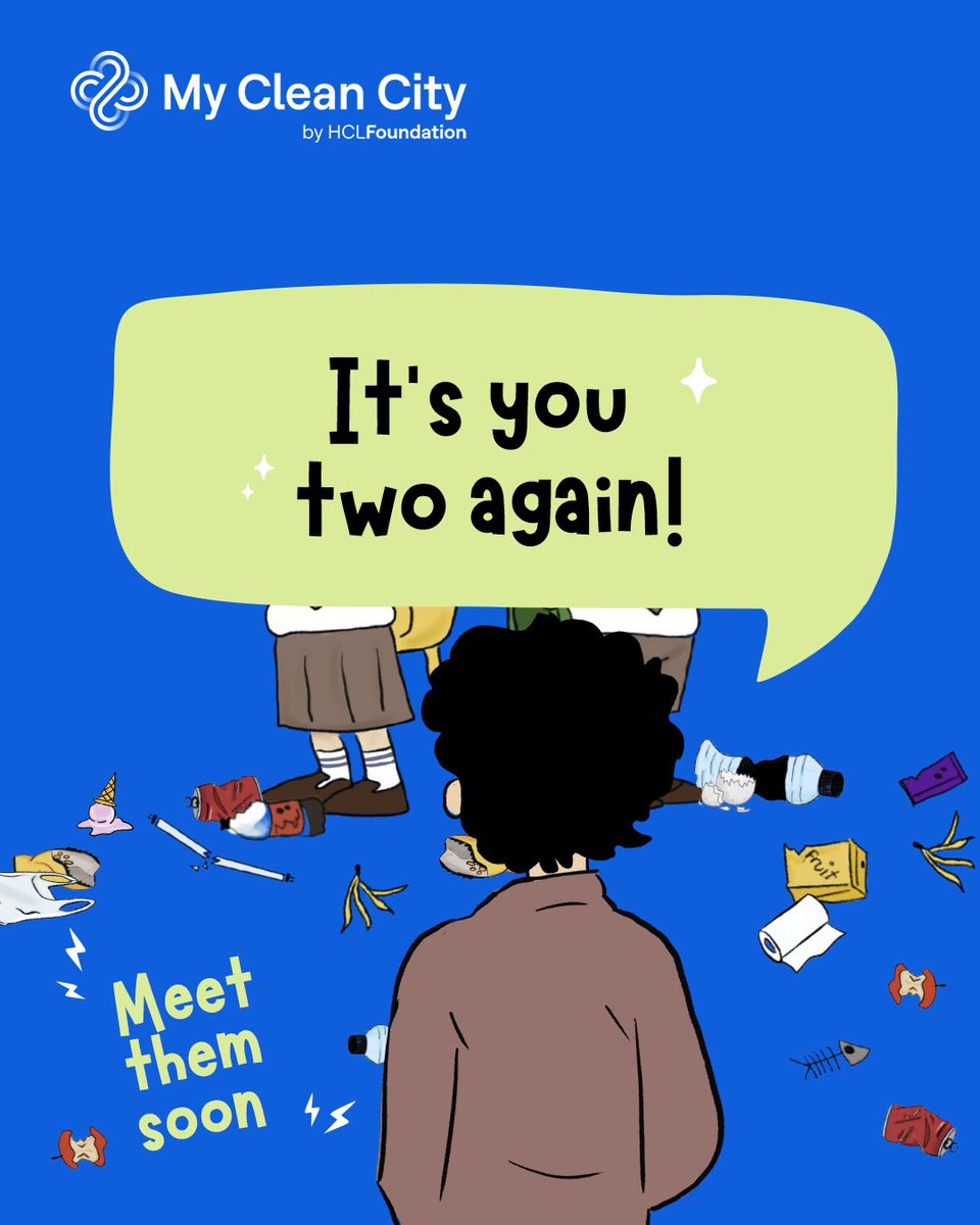 The two miscreants have been found. They are careless and do not think about the environment while going about their usual business. 

It is time to teach them about waste management. But how?

Stay tuned to find out!

#MCC #MyCleanCity  #WasteManagement
<a href="/HCL_Foundation/">HCLFoundation</a> <a href="/hcltech/">HCLTech</a>