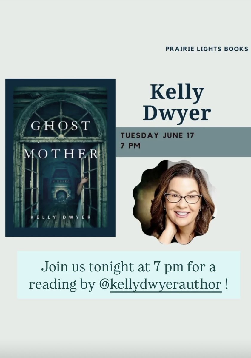 If you’re in Iowa City today, June 17th, please come to my reading at the one and only Prairie Lights Bookstore at 7 pm. I’ll be reading from GHOST MOTHER, giving away prizes, and listening to your ghost stories. Can’t wait!