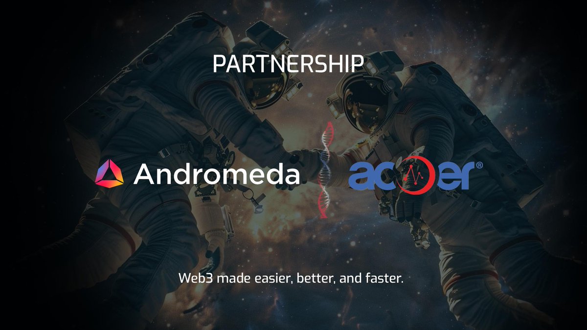 🧬We’re excited to announce our partnership with <a href="/acoerco/">acoer</a>, a leader in healthcare data integrity.

#Acoer will deploy a white-labeled version of Pulsar, Andromeda’s AI onboarding framework, to power user-friendly, compliant access to decentralized health tools.

🔗 Read the full