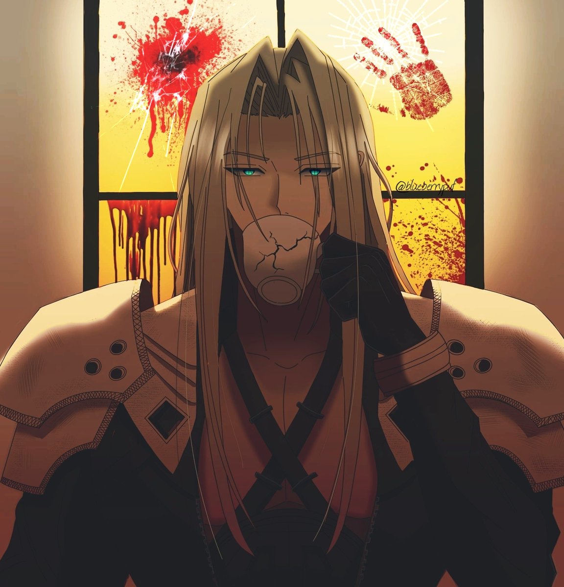 "Fractures" 

Sephiroth is fine, everything is fine 😭

(It's good to be back drawing him again~♡♡♡ The cool and calculated legendary hero's facade finally cracked...) 

#セフィロス #Sephiroth