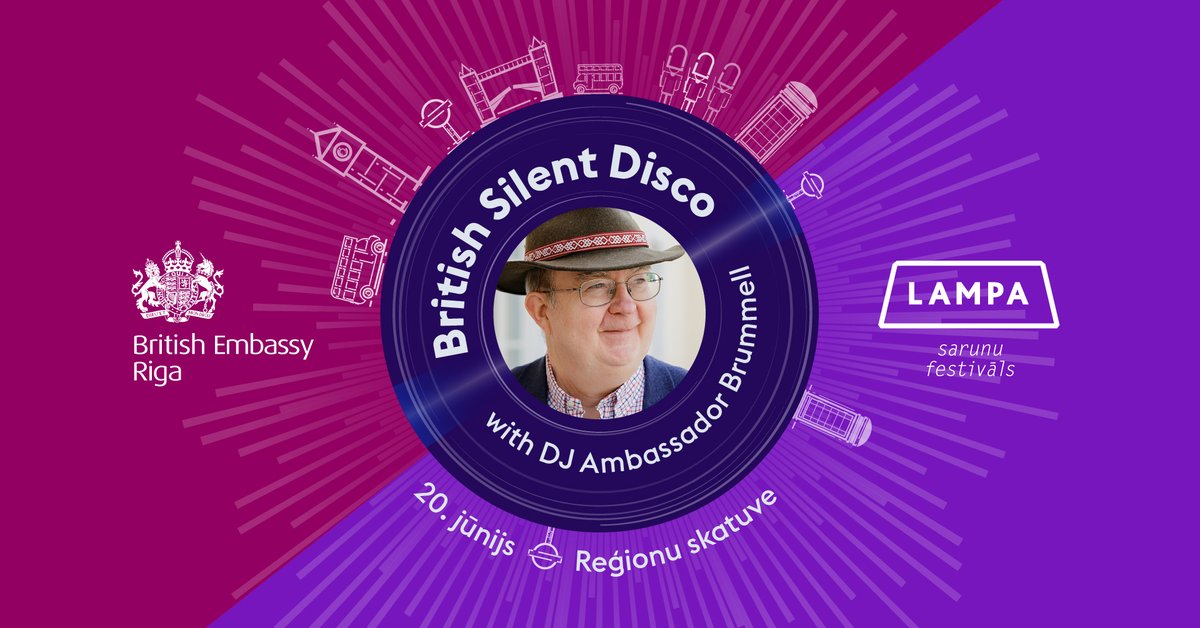 UK in Latvia (@ukinlatvia) on Twitter photo Gatavojiet deju kurpes! Ar labāko, ko sniedz 🇬🇧 mūzika, DJ Ambassador <a href="/PaulBrummell/">Paul Brummell</a> un lieliski viesu DJ gaidīs jūs <a href="/FestivalsLAMPA/">Sarunu festivāls LAMPA</a>!
🪩 20. jūnijs
📌 Reģionu skatuve
🕺💃🏻 21.45
#GreatPartnershipUnites
festivalslampa.lv/lv/programma/p… Gatavojiet deju kurpes! Ar labāko, ko sniedz 🇬🇧 mūzika, DJ Ambassador <a href="/PaulBrummell/">Paul Brummell</a> un lieliski viesu DJ gaidīs jūs <a href="/FestivalsLAMPA/">Sarunu festivāls LAMPA</a>!
🪩 20. jūnijs
📌 Reģionu skatuve
🕺💃🏻 21.45
#GreatPartnershipUnites
festivalslampa.lv/lv/programma/p…