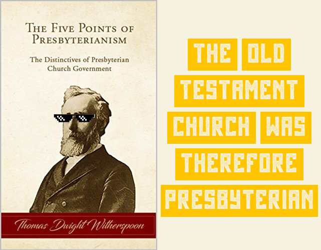 Our men at <a href="/ProvidenceKirk/">Providence Church</a> are talking about Thomas Witherspoon's "Five Points of Presbyterianism" tomorrow night. Highly recommended little booklet.