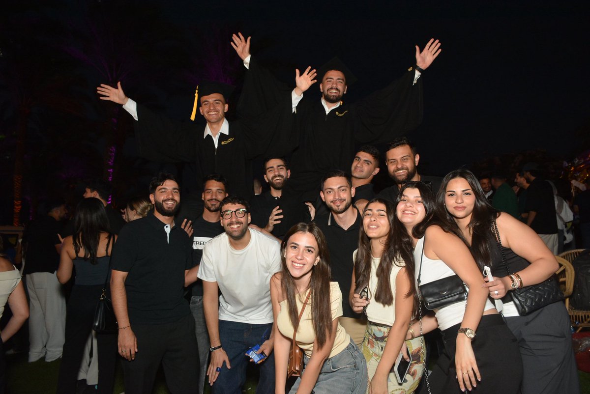 AUC's tweet image. Before the diplomas drop! AUC Cap N’ Gown 2025 was all about soaking in the moment, flexing the journey, and making memories before the stage walk. #AUCDriven