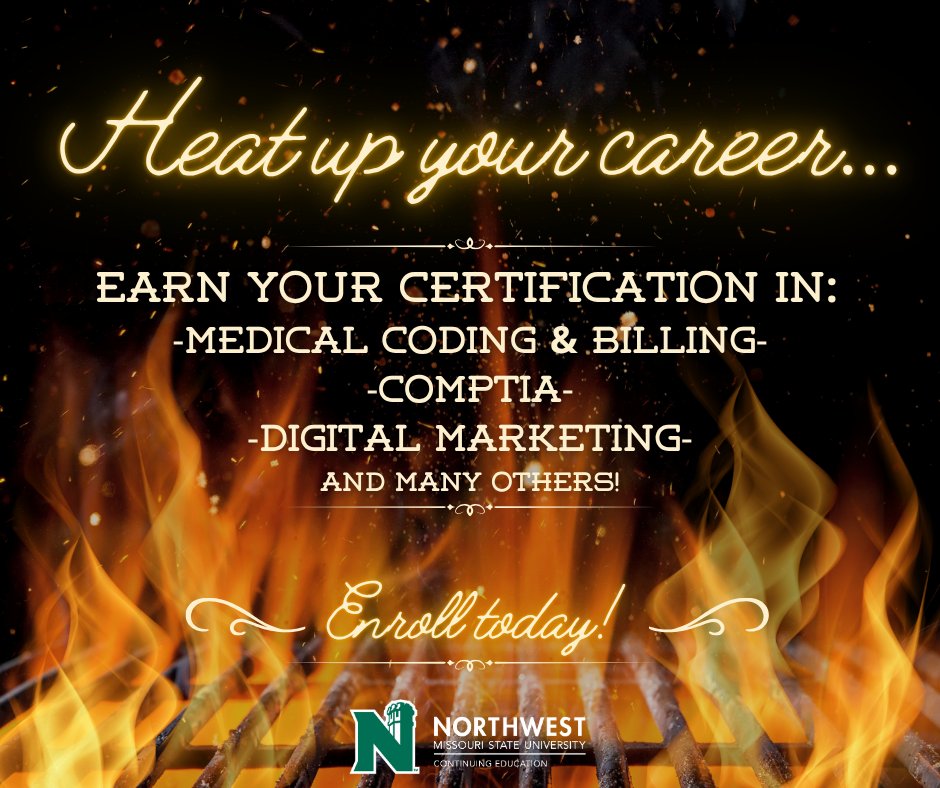 Northwest-KC (@nwmostate_kc) on Twitter photo Heat up your career this summer with a training from Northwest.  To view a full list of trainings that Northwest offers, visit bit.ly/3QjRxqa. Heat up your career this summer with a training from Northwest.  To view a full list of trainings that Northwest offers, visit bit.ly/3QjRxqa.