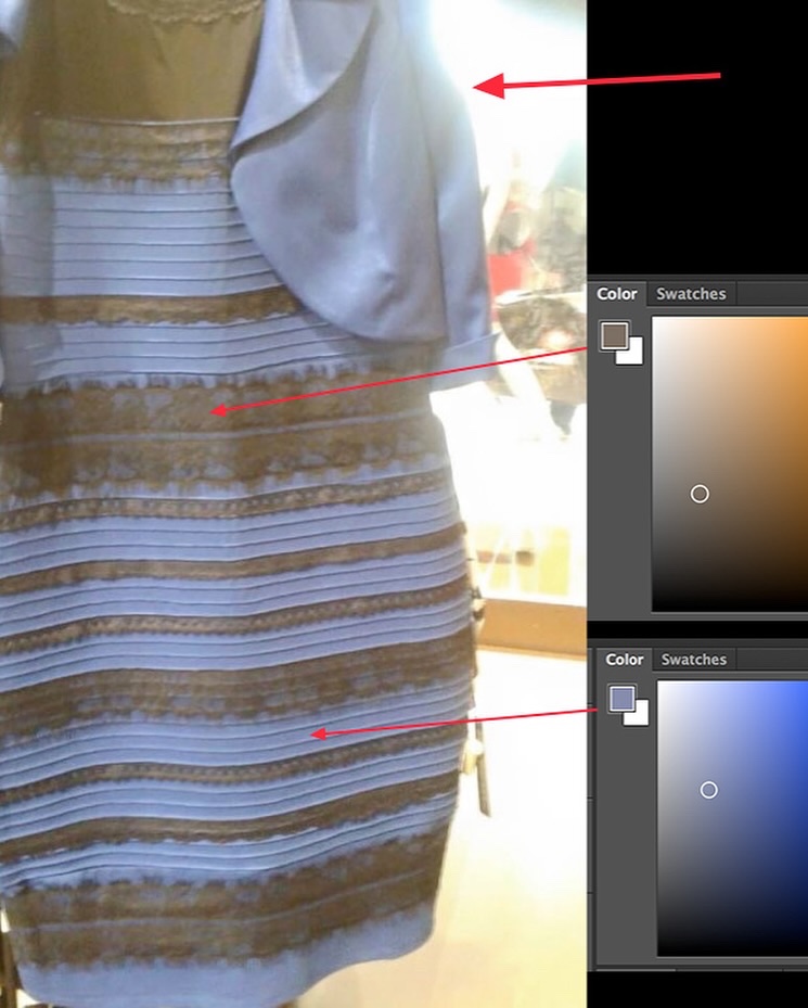 historyinmemes's tweet image. 10 years ago, this dress was posted on tumblr causing a viral debate on whether it was blue and black or white and gold. The phenomenon revealed differences in human color perception and became the subject of scientific investigations into neuroscience and vision science.