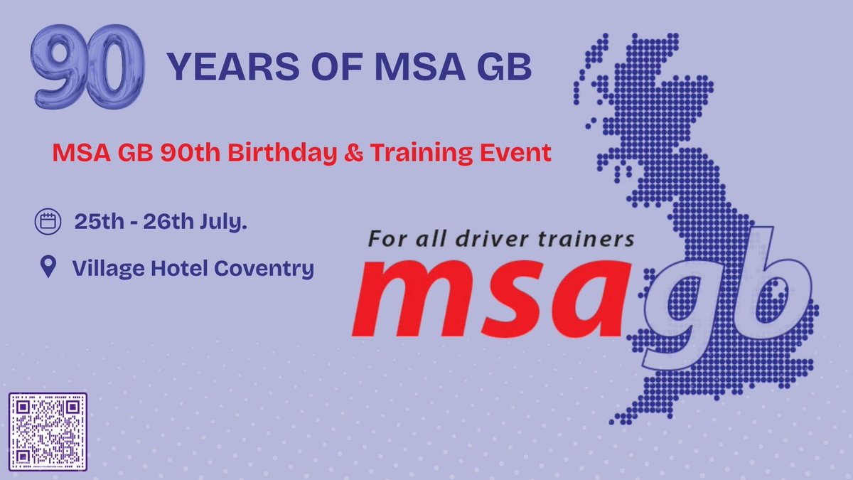 MSA GB is turning 90!
Join us on 25th–26th July for a weekend of learning, networking, and celebration in Coventry. Training, CPD, entertainment, and more! Book now: tinyurl.com/2trnk23k