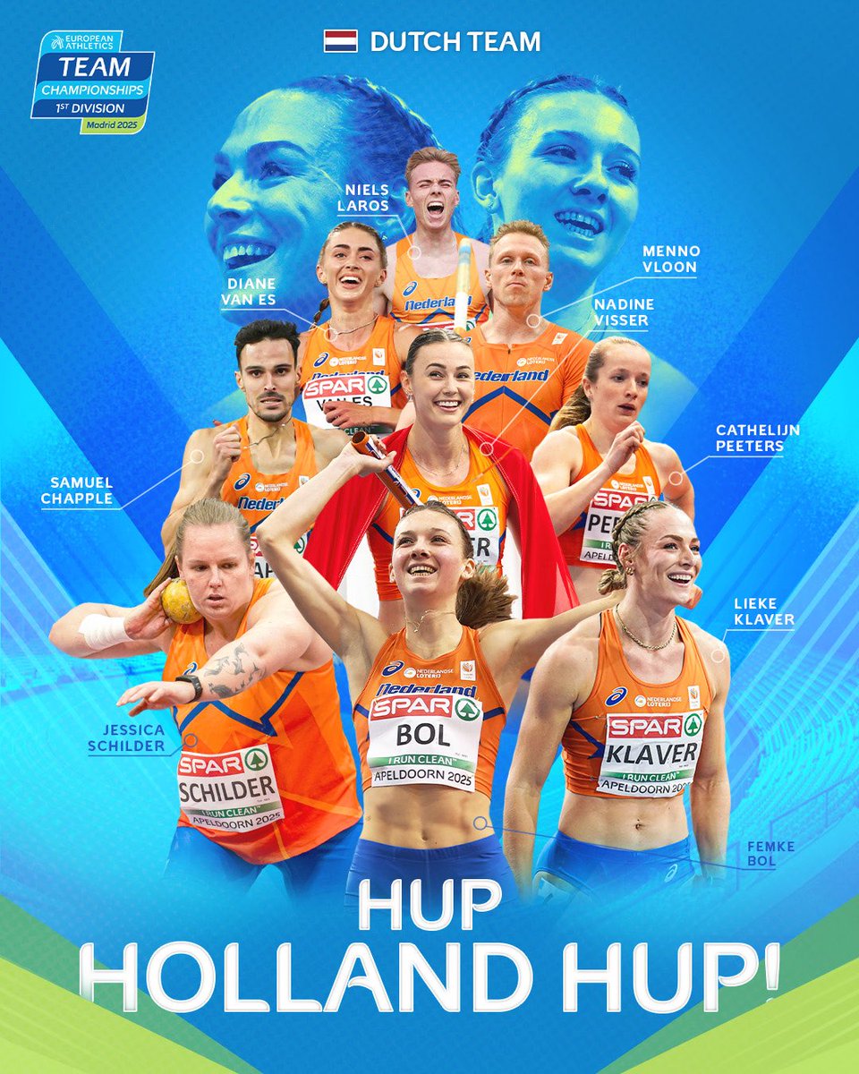 EuroAthletics's tweet image. Coming in hot! 🔥 

The Netherlands 🇳🇱 means business at the European Athletics Team Championships! 😤

1️⃣0️⃣ days until #Madrid2025! ⏳