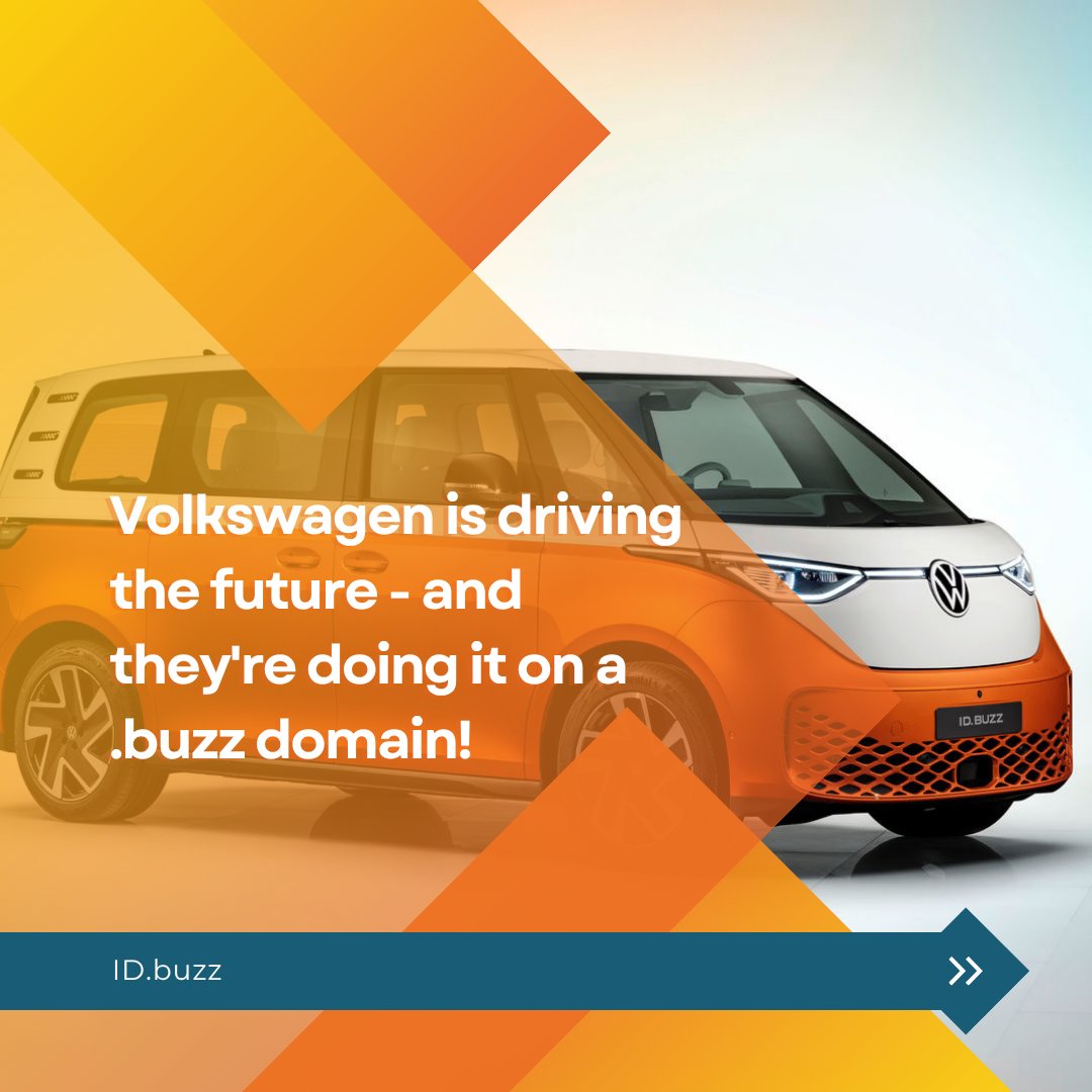 ShortDotDomains's tweet photo. Volkswagen’s all-electric ID. Buzz isn’t just making waves on the roads and it’s making noise online too. 🌍⚡️

💥 The future is buzzing with .buzz

#idbuzz #volkswagen #dotbuzz #domainnames #electricvehicles #shortdot https://t.co/H9IxKD0FLf