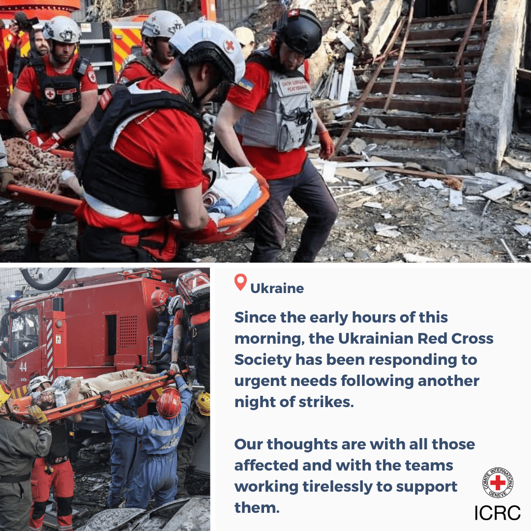 ICRC (@icrc) on Twitter photo 📍 Ukraine | The effects of armed conflict extend far beyond the front lines, threatening civilians wherever they are.
Since early this morning, <a href="/RedCrossUkraine/">Ukrainian Red Cross</a> has been responding after another night of strikes.
Our thoughts are with those affected and those supporting them. 📍 Ukraine | The effects of armed conflict extend far beyond the front lines, threatening civilians wherever they are.
Since early this morning, <a href="/RedCrossUkraine/">Ukrainian Red Cross</a> has been responding after another night of strikes.
Our thoughts are with those affected and those supporting them.