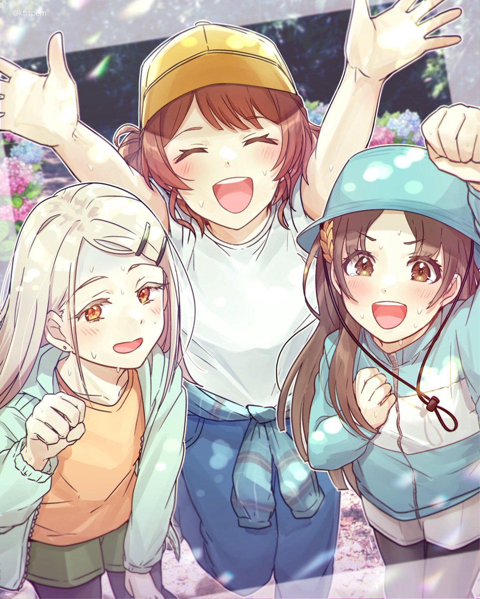 登頂〜〜〜〜！！！
#学マスFA #花海佑芽 #篠澤広 #倉本千奈