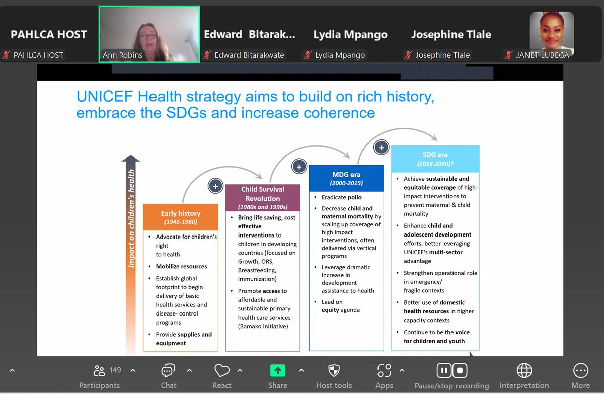 Understanding Primary Health Care - <a href="/UNICEF/">UNICEF</a> 's approach presented by Ann Robins during the virtual #PAHLCA2025 event