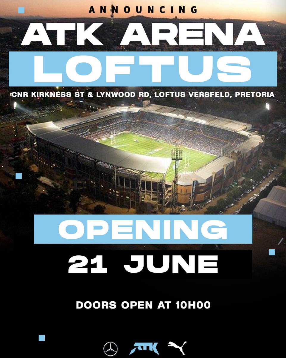 ATK (@atkarena) on Twitter photo We’re excited to officially announce the opening of ATK Arena Loftus! 🔥
We’ll be opening our doors at 10:00 AM this Saturday, and to celebrate, we’re offering a Bring a Buddy special at half price - opening day only!
#ATKArena #ATK #LoftusLaunch #Pretoria #PlaySeriously We’re excited to officially announce the opening of ATK Arena Loftus! 🔥
We’ll be opening our doors at 10:00 AM this Saturday, and to celebrate, we’re offering a Bring a Buddy special at half price - opening day only!
#ATKArena #ATK #LoftusLaunch #Pretoria #PlaySeriously
