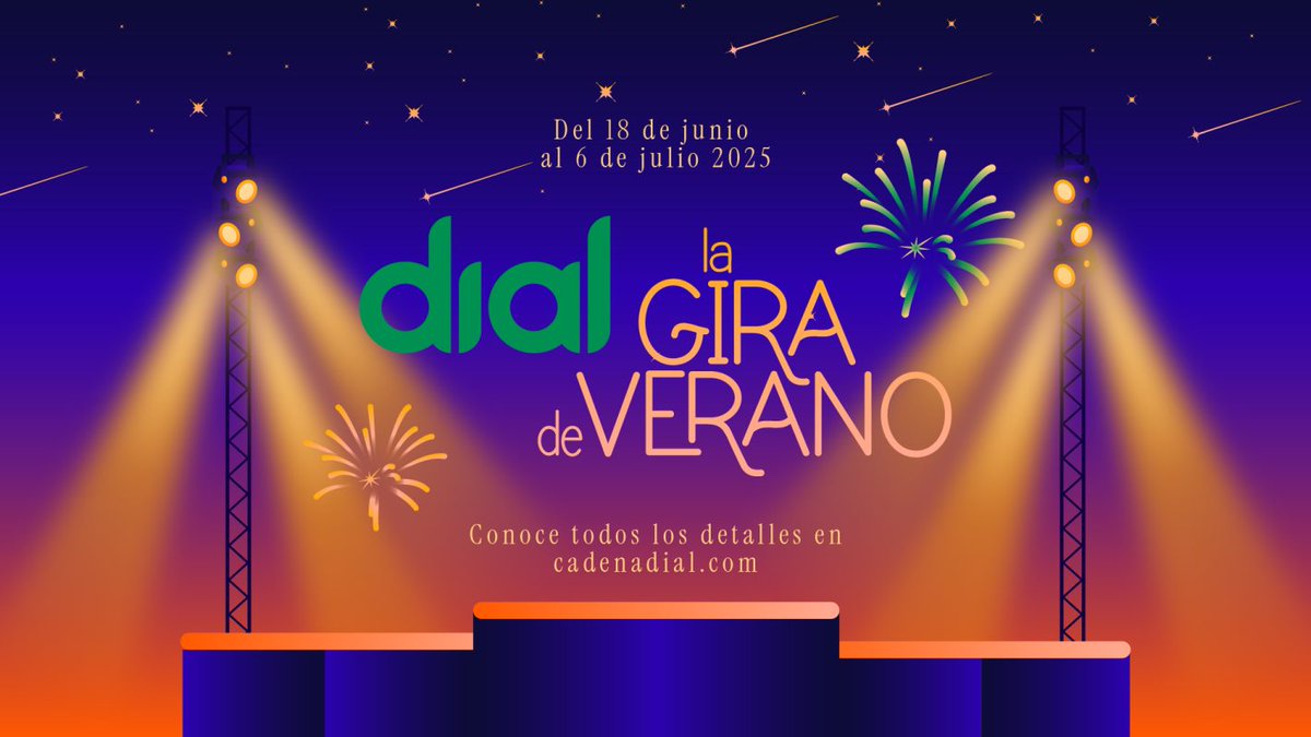 🏖 GIRA DE VERANO

<a href="/cepedaoficial/">Nené</a>, participará en la gira de verano organizada por <a href="/Cadena_Dial/">Cadena Dial España</a> junto a otros artistas.  Las fechas confirmadas son: 

📅 24 de junio (Zaragoza)
📅 26 de junio (Calafell) 
📅 27 de junio (Salou)

+info cadenadial.com/2025/llega-gir…