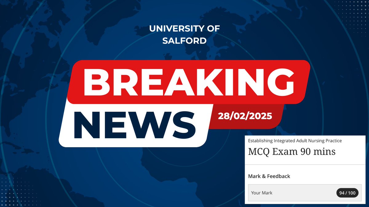 Nursing Associate in Manchester (@nainmanc) on Twitter photo Slightly late announcing it but I got my first module results of my Master's degree 94%!!!! <a href="/SalfordUni/">University of Salford</a> crazy to think all the work I have put in to establishing myself as a Nursing Associate and now I've manage to get this result at master's level <a href="/UoS_HealthSoc/">UoS Health & Society</a> <a href="/UniOSalfordTNA/">UoS Nursing Associate Foundation Degree Programme</a> Slightly late announcing it but I got my first module results of my Master's degree 94%!!!! <a href="/SalfordUni/">University of Salford</a> crazy to think all the work I have put in to establishing myself as a Nursing Associate and now I've manage to get this result at master's level <a href="/UoS_HealthSoc/">UoS Health & Society</a> <a href="/UniOSalfordTNA/">UoS Nursing Associate Foundation Degree Programme</a>