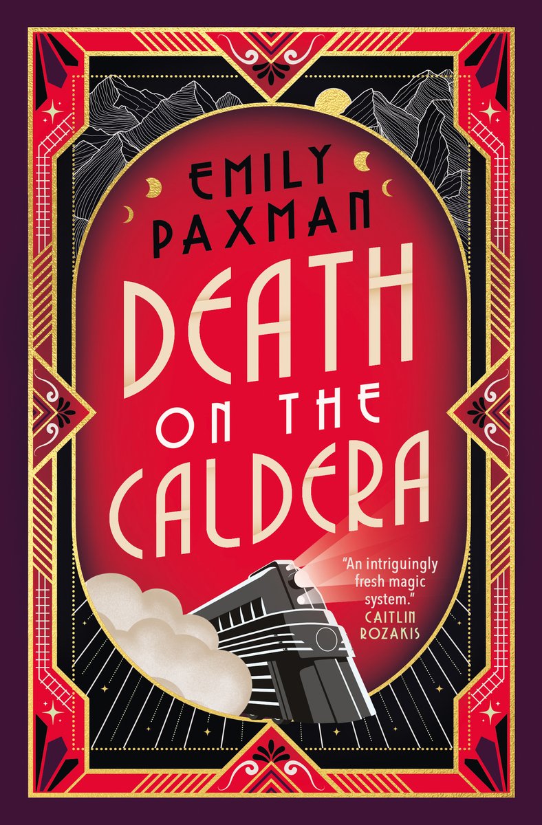 So, this one's a bit of a cracker. Agatha Christie meets Sarah J Maas, Murder on the Orient Express with witches… Climb aboard for Death on the Caldera by Emily Paxman – out today from <a href="/TitanBooks/">Titan Books</a>.