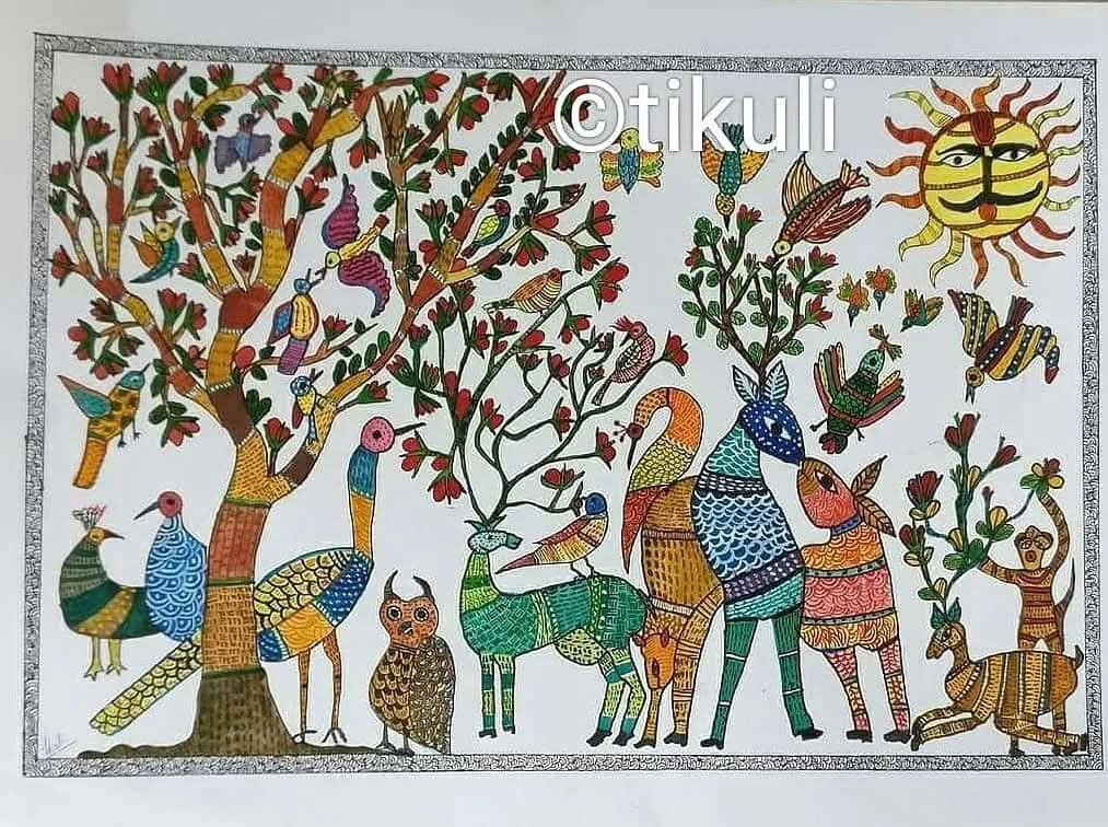 tikulli's tweet image. These Indian Folk / Tribal Art original paintings are available. #GondArt DM for prices. Please Share. #SupportArtists #supportsmallbusiness #indianart #IncredibleIndia #bhartiyachitrakala #tribesofindia #originalartwork