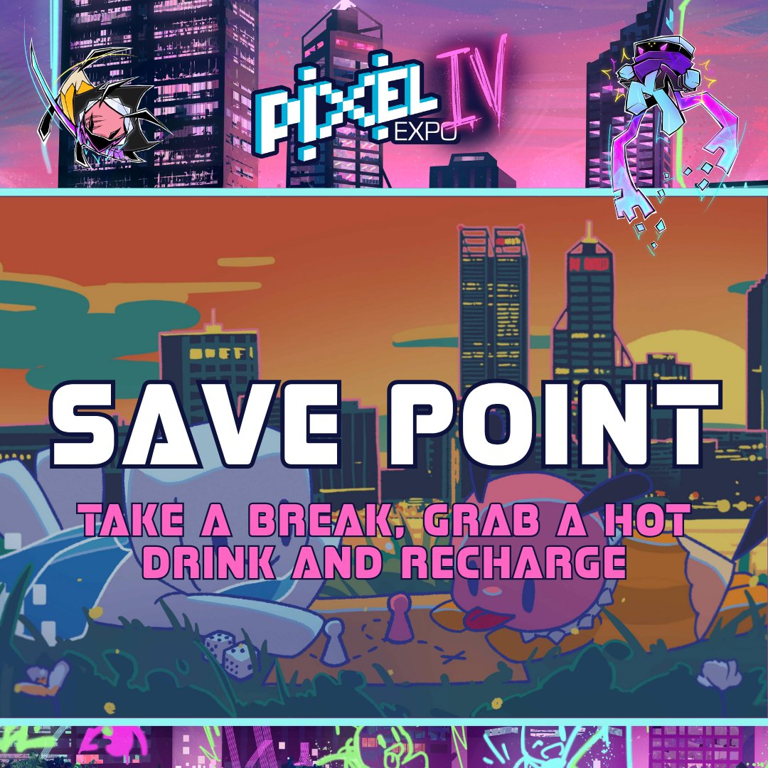 Take a break at Pixel Save Point

Equipped with beanbags, charging points, manga, cozy games, and a coffee cart, prop your feet up with a warm beverage in hand and you’ll have your stamina back up to max to explore and continue on with the show!