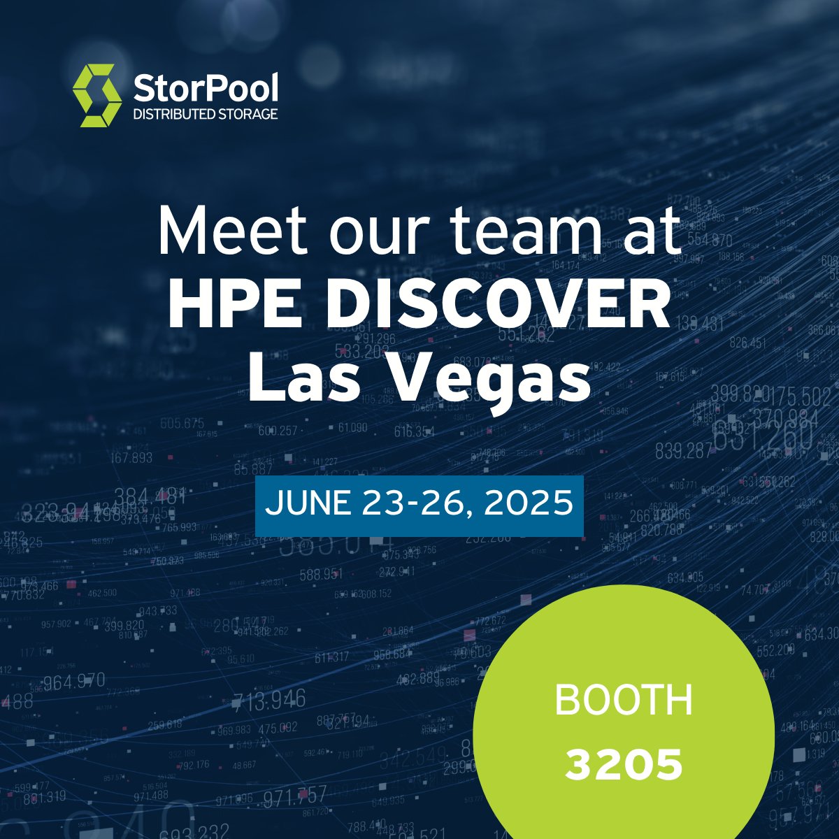 storpool's tweet image. Just a few days until #HPEDiscover2025 in Las Vegas! Meet us at Booth #3205 to discuss cloud performance and storage optimization.
Want to chat? Secure a 1:1 meeting at info@storpool.com.
🌐 Event details: hubs.ly/Q03qR24F0
#StorPoolStorage #DataStorage #MeetUsInVegas