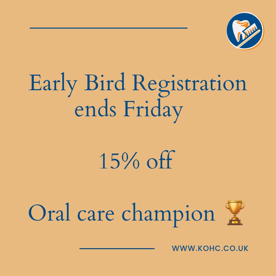 Quick before the offer runs out! 

Become an oral care champion today 🏆

kohc.co.uk 

#carers #caremanagers #carehomemanager #residentialcare #respitecare #dementiacare #careworker #nursinghome #eldercare #assistedliving #healthcare #seniorcare #dignity