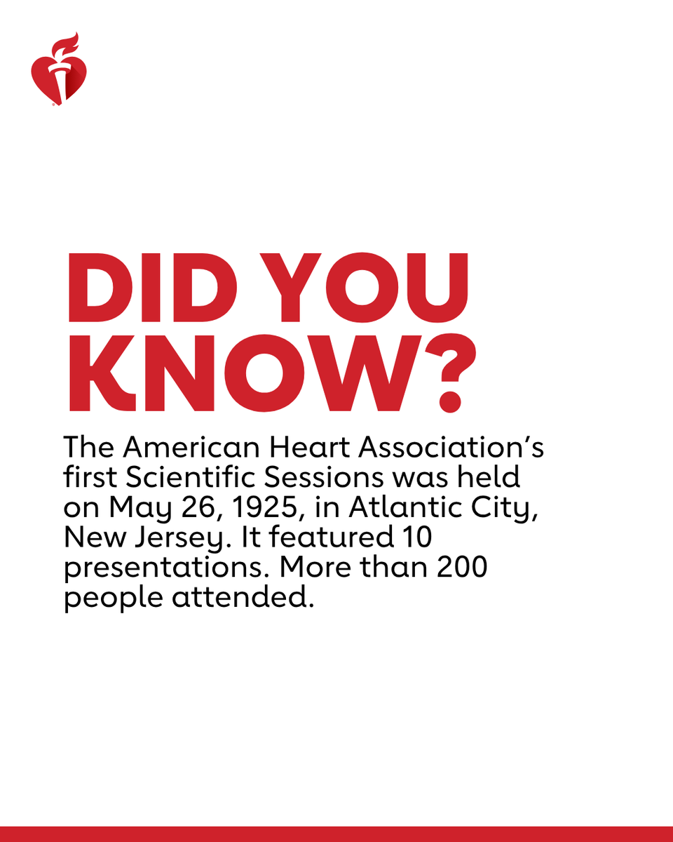 Scientific Sessions is the global stage for breakthrough cardiovascular science, bringing together experts, innovators and future leaders for discovery and collaboration. #AHA25 kicks off in New Orleans this November!