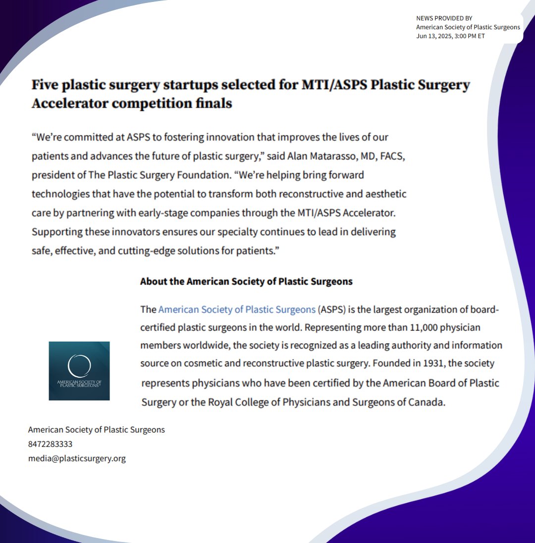 ASPS/PSF board-certified plastic surgeons leading the way in innovation! 
#plasticsurgeonmatarasso #plasticsurgery #asps #psf #aestheticcare #mtiaspsaccelerator #boardcertified