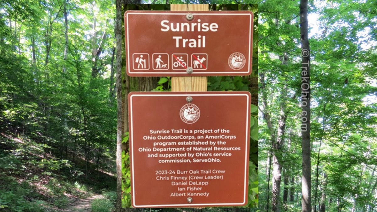 During the 2023-24 program year, AmeriCorps members in the Ohio OutdoorCorps through the Ohio Department of Natural Resources created a new trail at Burr Oak State Park: the Sunrise Trail,  a 0.5 mile loop trail near the park's campground. #AmeriCorps
