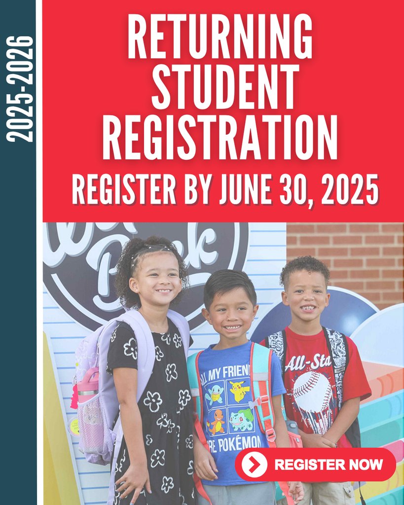 📣 Returning Student Registration is OPEN! 📝
 Make sure to get your student registered before the June 30 deadline! ⏳Let’s get ready for another amazing year in Prosper ISD! 🎒📚🍎

#prosperproud