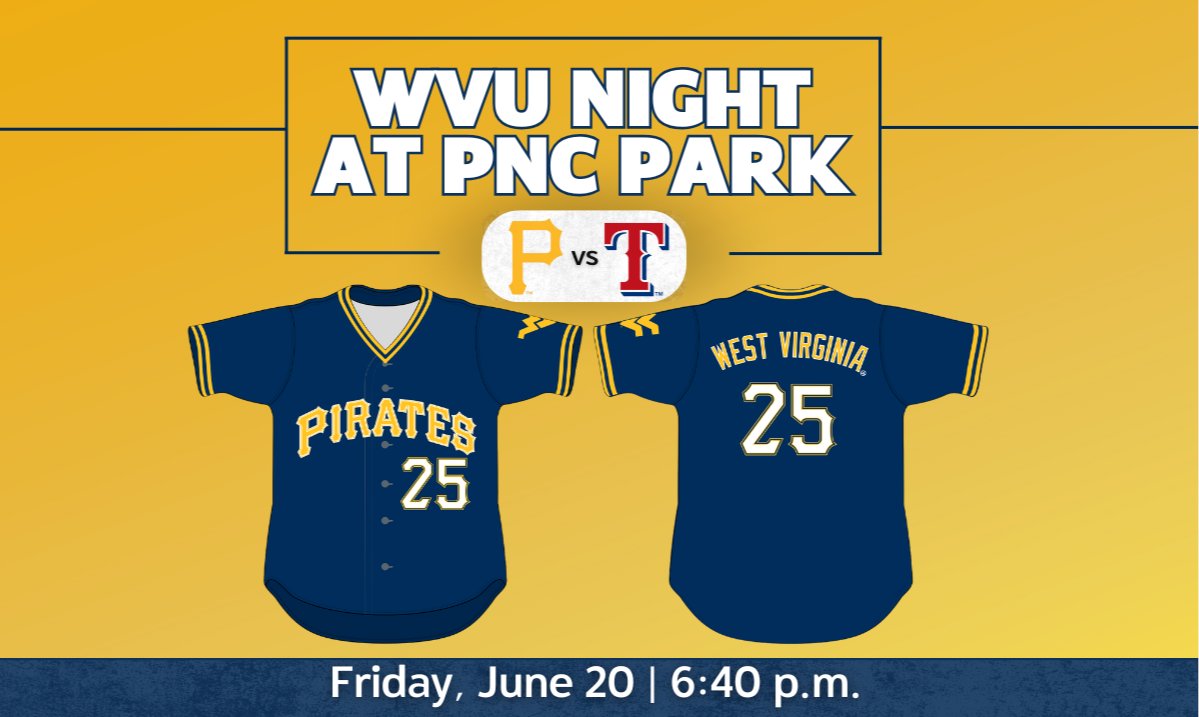 WVUAlumniAssoc's tweet image. Time is running out! ⏳
Don’t miss WVU Night at PNC Park on June 20! ⚾️
Get your tickets now for a night of fun and WVU pride!
🎟️: go.wvu.edu/4g9tl