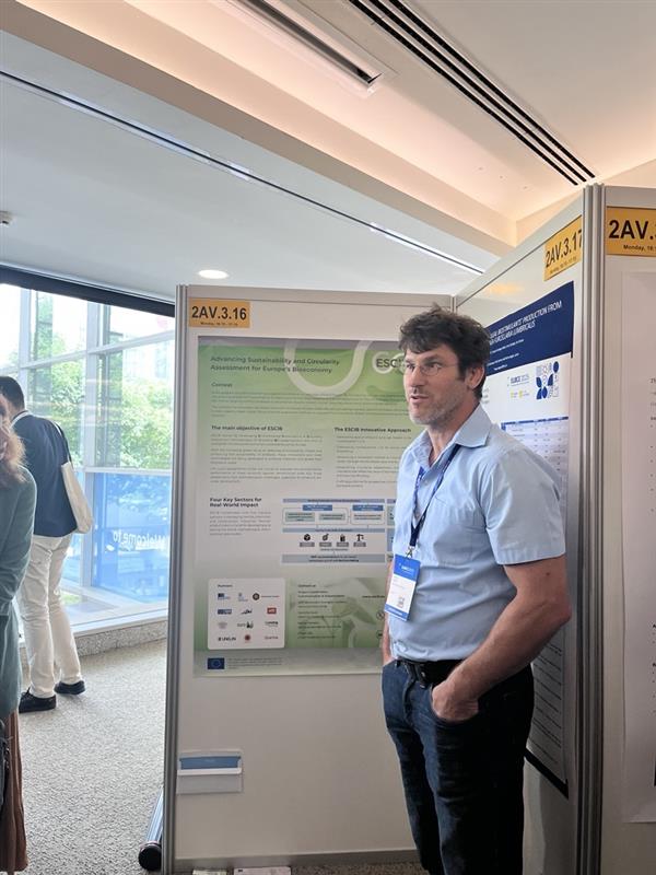 ESCIB Project (@escib) on Twitter photo At the 32nd #EUBCE last week, our coordinator Dominik Rutz presented the project poster, outlining our innovative approach. Also our partner at @GhentUniversity detailed their work on developing next-gen circularity indicators to better assess product systems.
#escib_eu At the 32nd #EUBCE last week, our coordinator Dominik Rutz presented the project poster, outlining our innovative approach. Also our partner at @GhentUniversity detailed their work on developing next-gen circularity indicators to better assess product systems.
#escib_eu